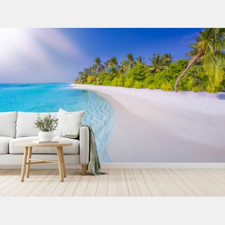 Wall mural tropical turquoise beach paradise • Wallissimo®