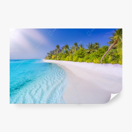 Wall mural tropical turquoise beach paradise • Wallissimo®