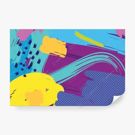 Wall mural vibrant abstract pop-art composition • Wallissimo®