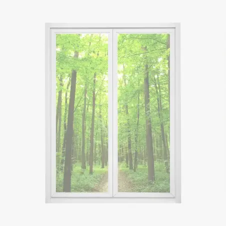 Window decal tranquil forest pathway • Wallissimo®
