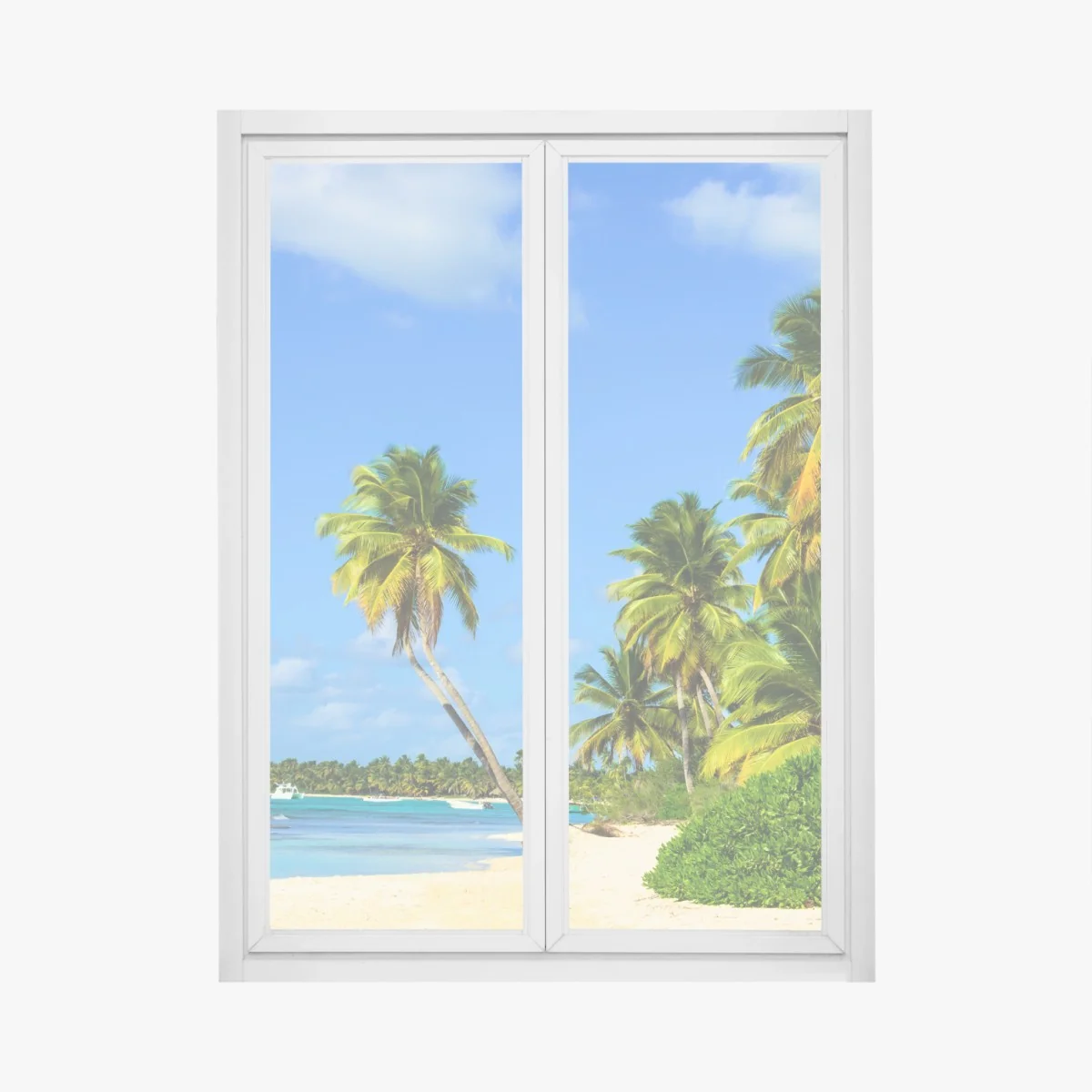 Window decal tropical palm beach paradise • Wallissimo® Window decal tropical palm beach paradise • Wallissimo®