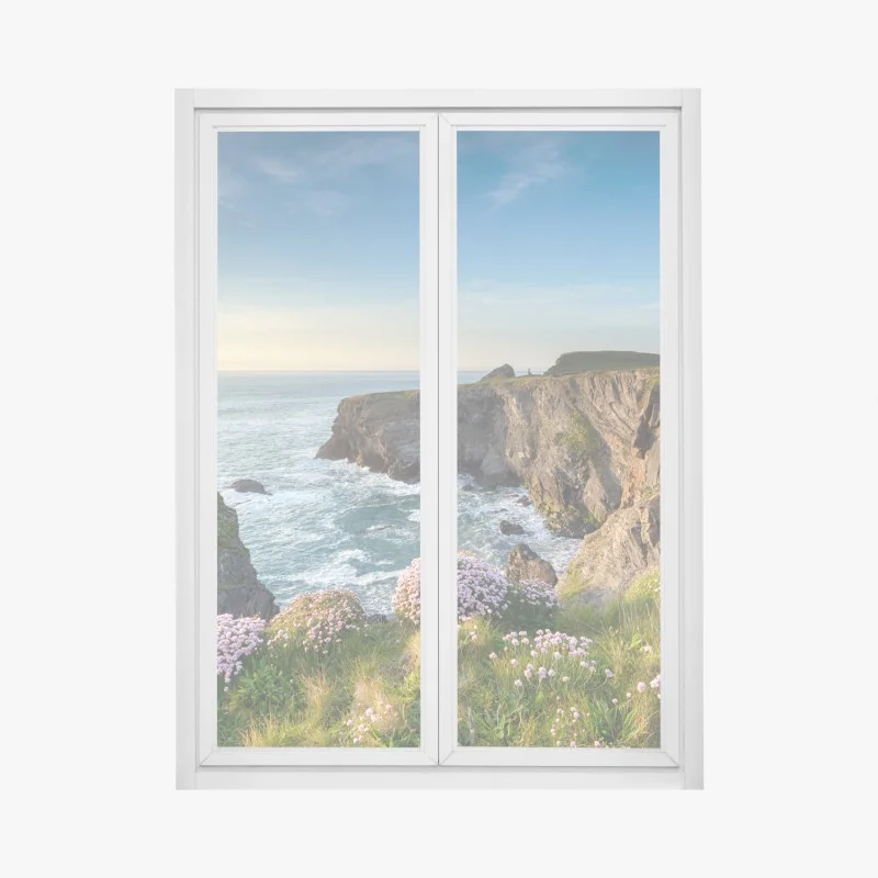 Window decal coastal cliffs at golden hour ⁕ Wallissimo® Window decal coastal cliffs at golden hour ⁕ Wallissimo®