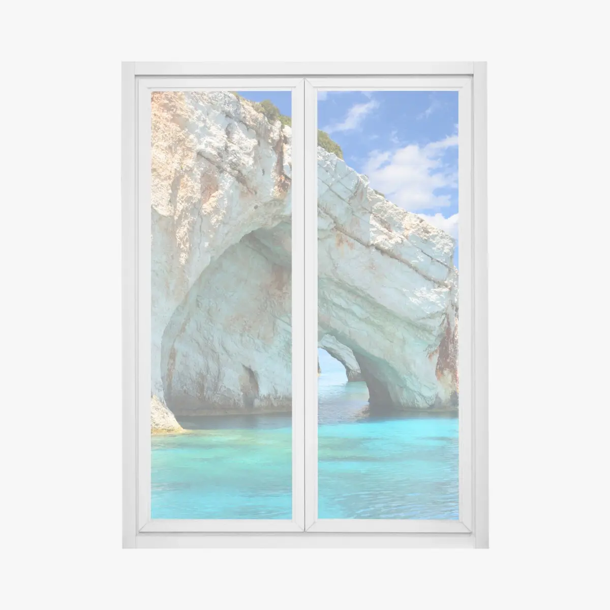 Window decal blue caves of Zakynthos • Wallissimo® Window decal blue caves of Zakynthos • Wallissimo®