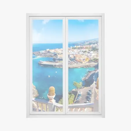 Window decal Garachico coastal panorama, Tenerife • Wallissimo®