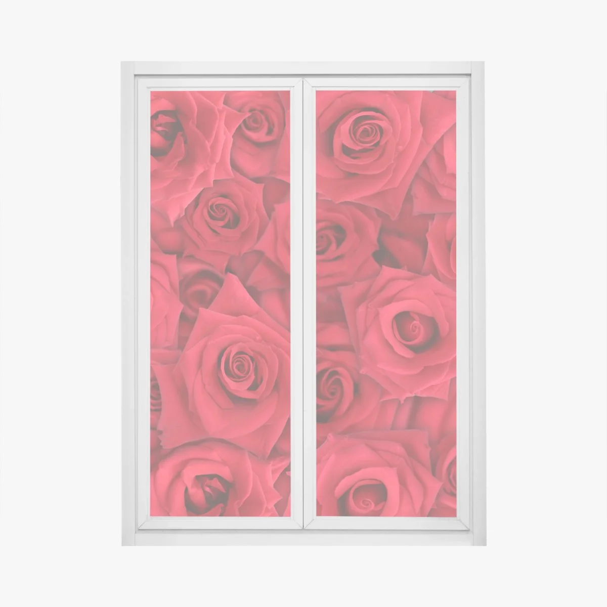 Window decal vibrant red roses collage • Wallissimo® Window decal vibrant red roses collage • Wallissimo®