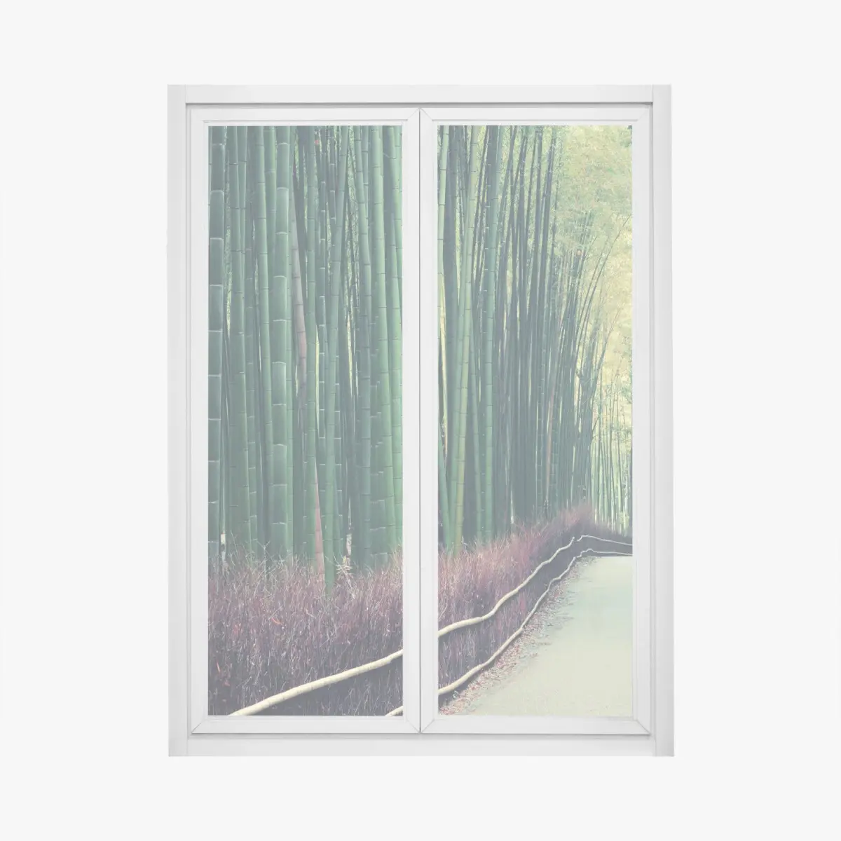 Window decal serene bamboo grove pathway in Arashiyama ⁕ Wallissimo® Window decal serene bamboo grove pathway in Arashiyama ⁕ Wallissimo®