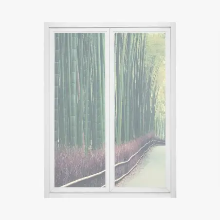 Window decal serene bamboo grove pathway in Arashiyama • Wallissimo®