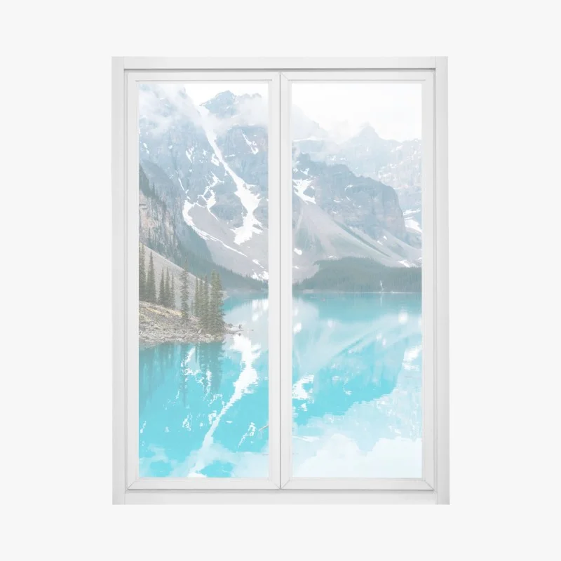 Window decal turquoise moraine lake, Banff National Park