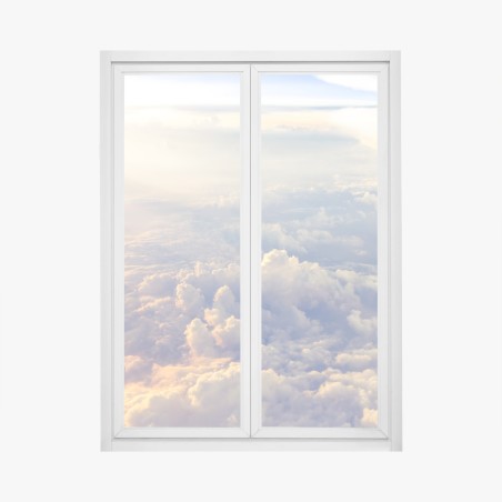 Window decal sunlit clouds above the horizon • Wallissimo®