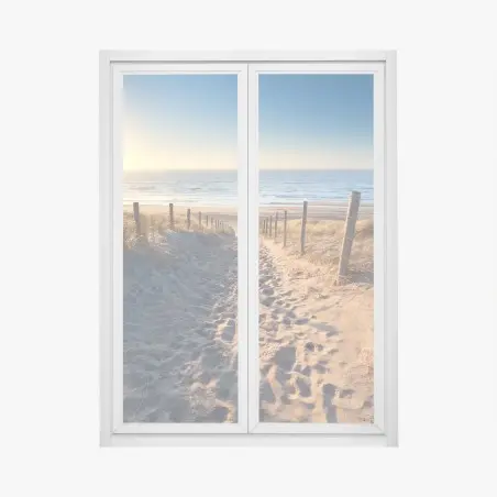 Window decal sunset path to the sea in Zandvoort • Wallissimo®