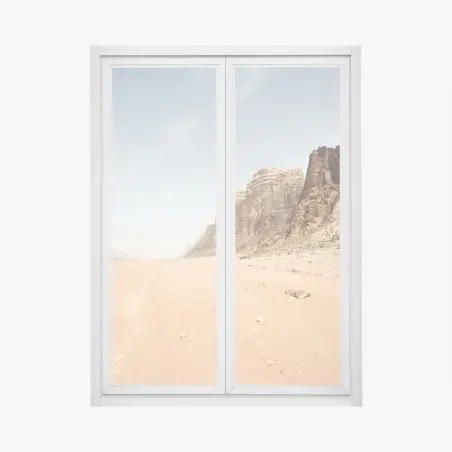 Window decal vast desert panorama in Wadi Rum, Jordan • Wallissimo®