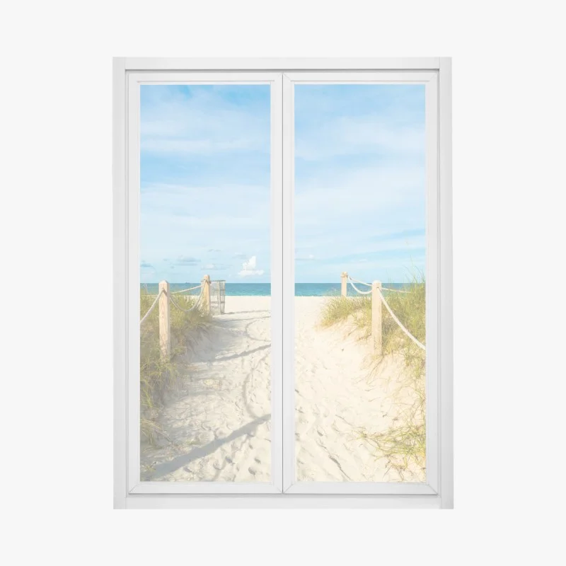 Window decal sandy path to the sea, Miami