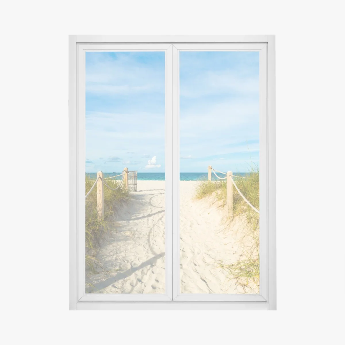 Window decal sandy path to the sea, Miami • Wallissimo® Window decal sandy path to the sea, Miami • Wallissimo®