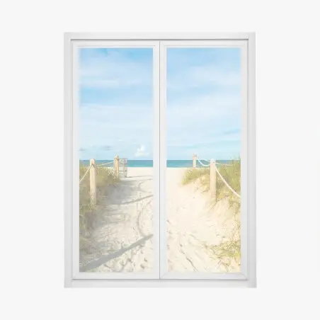 Window decal sandy path to the sea, Miami • Wallissimo®