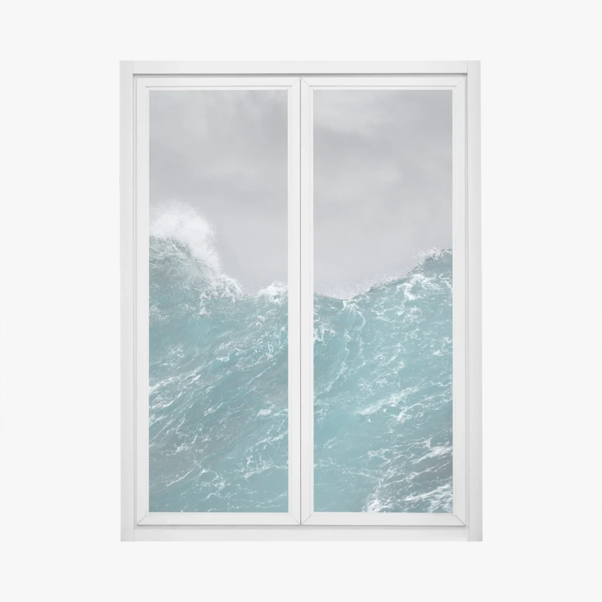 Window decal turbulent turquoise ocean waves • Wallissimo® Window decal turbulent turquoise ocean waves • Wallissimo®