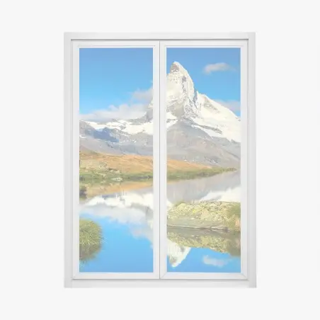 Window decal majestic Matterhorn reflection in alpine lake • Wallissimo®