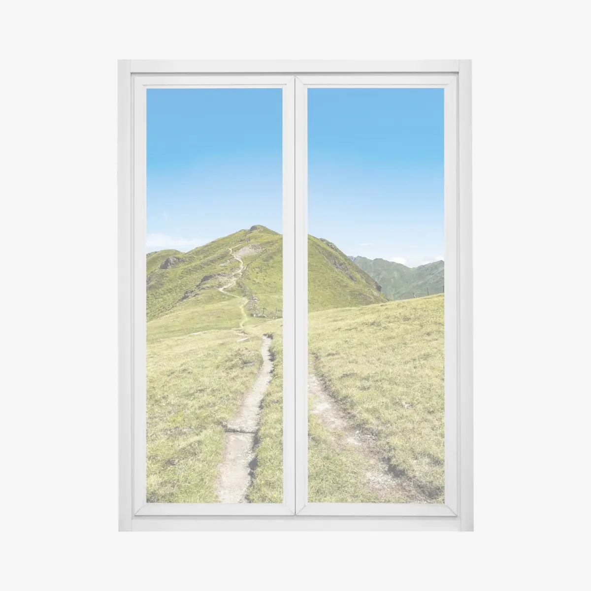 Window decal winding hiking trail in Zillertal Alps • Wallissimo® Window decal winding hiking trail in Zillertal Alps • Wallissimo®