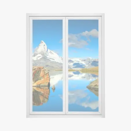 Window decal Matterhorn reflection over alpine lake • Wallissimo®