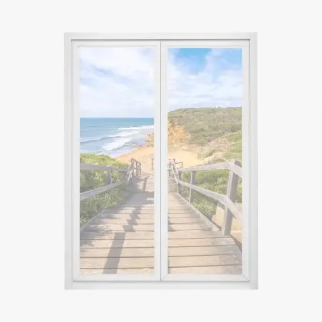 Window decal walkway to Bells Beach panoramic view • Wallissimo®