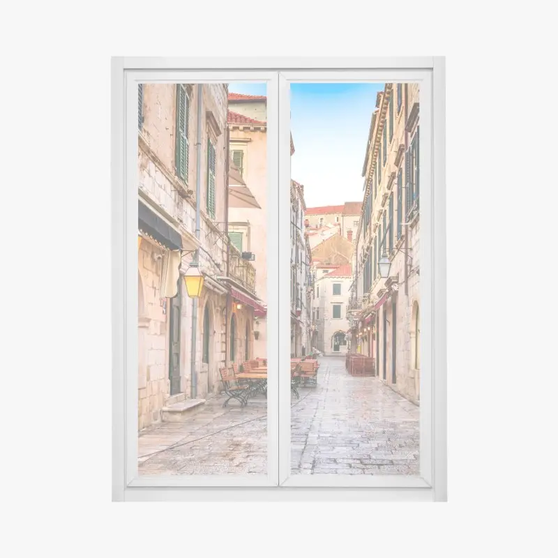 Window decal Dubrovnik old town street