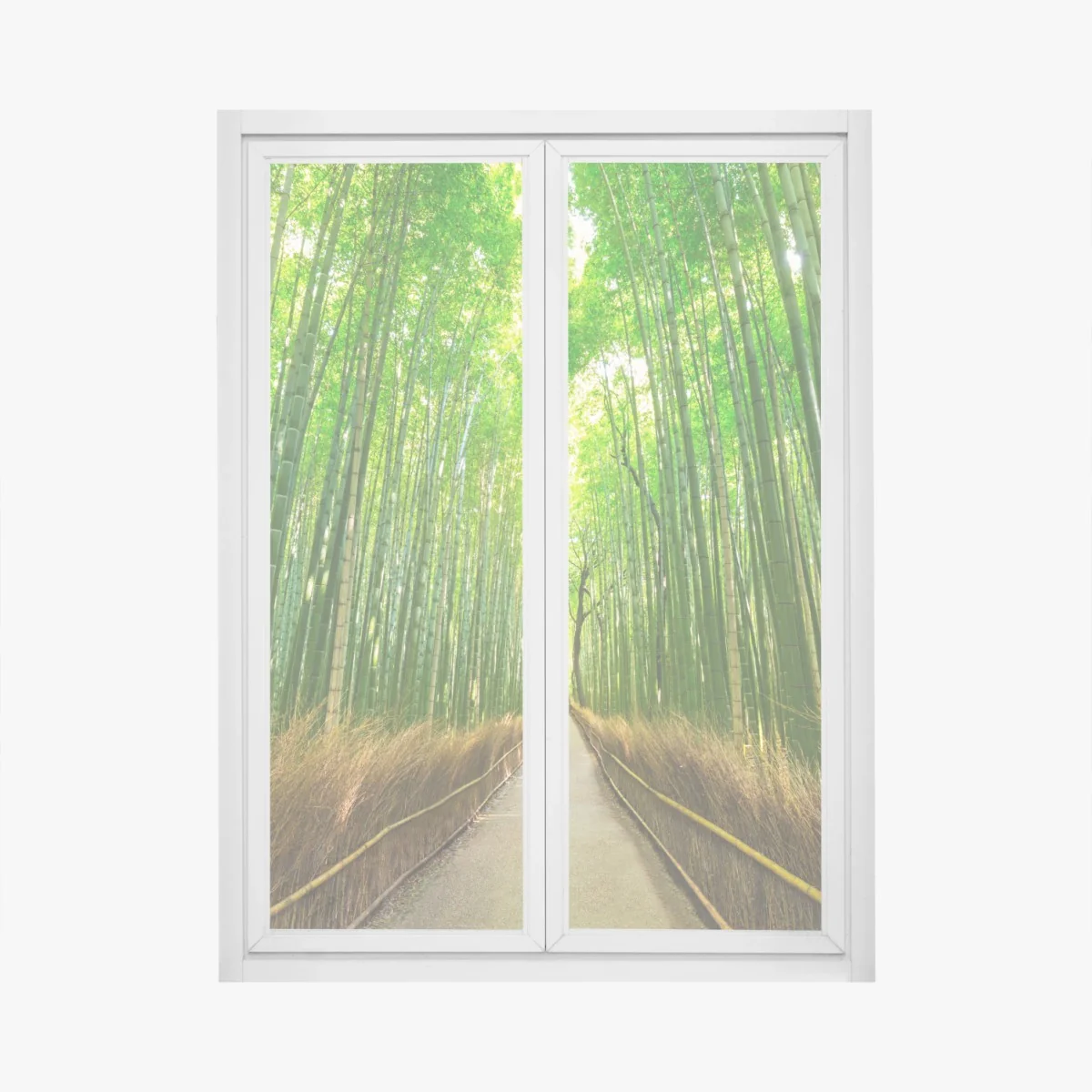 Window decal tranquil bamboo path in Kyoto ⁕ Wallissimo® Window decal tranquil bamboo path in Kyoto ⁕ Wallissimo®