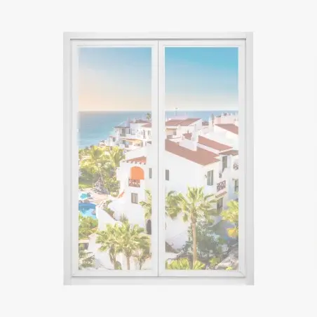 Window decal sunset over Puerto de Santiago, Tenerife • Wallissimo®