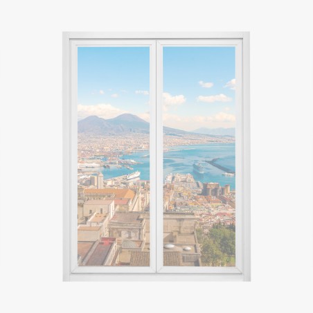 Window decal Naples bay panorama with Mount Vesuvius • Wallissimo®