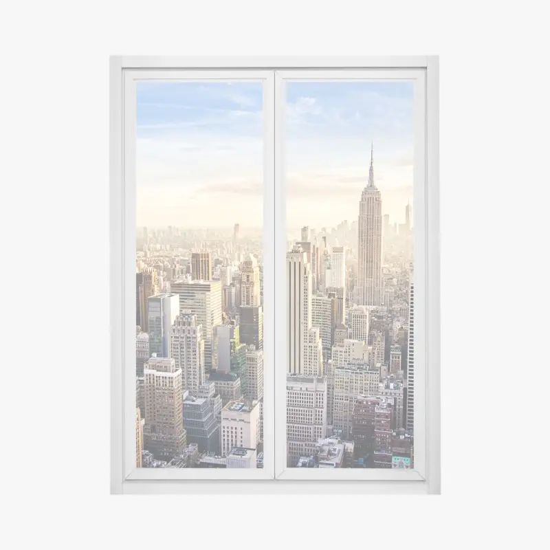 Window decal New York skyline at sunrise