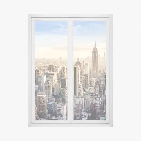 Window decal New York skyline at sunrise • Wallissimo®