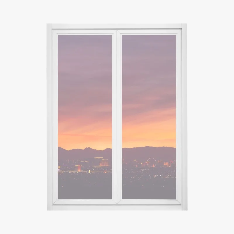 Window decal Las Vegas sunset skyline panorama