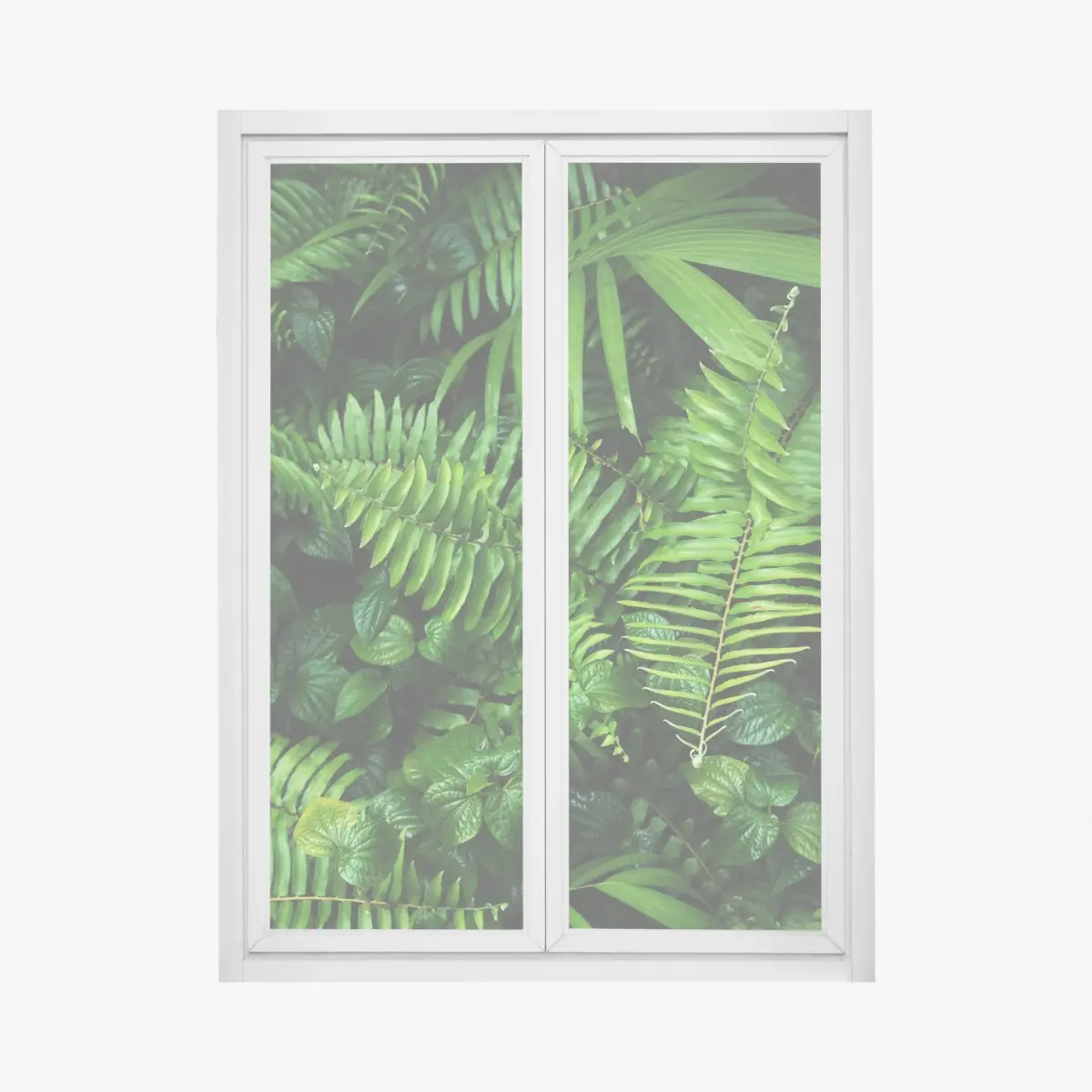 Window decal lush tropical fern leaves ⁕ Wallissimo® Window decal lush tropical fern leaves ⁕ Wallissimo®