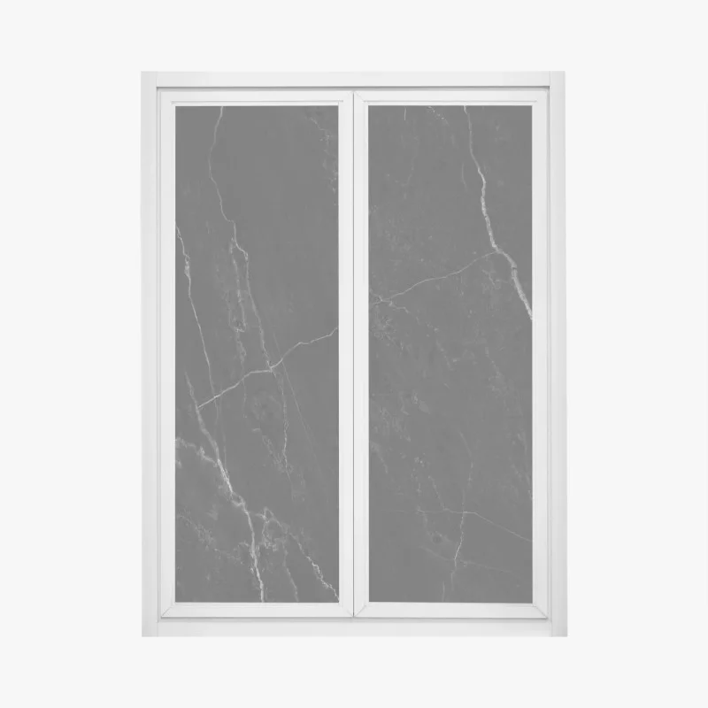 Window decal black marble with white veins