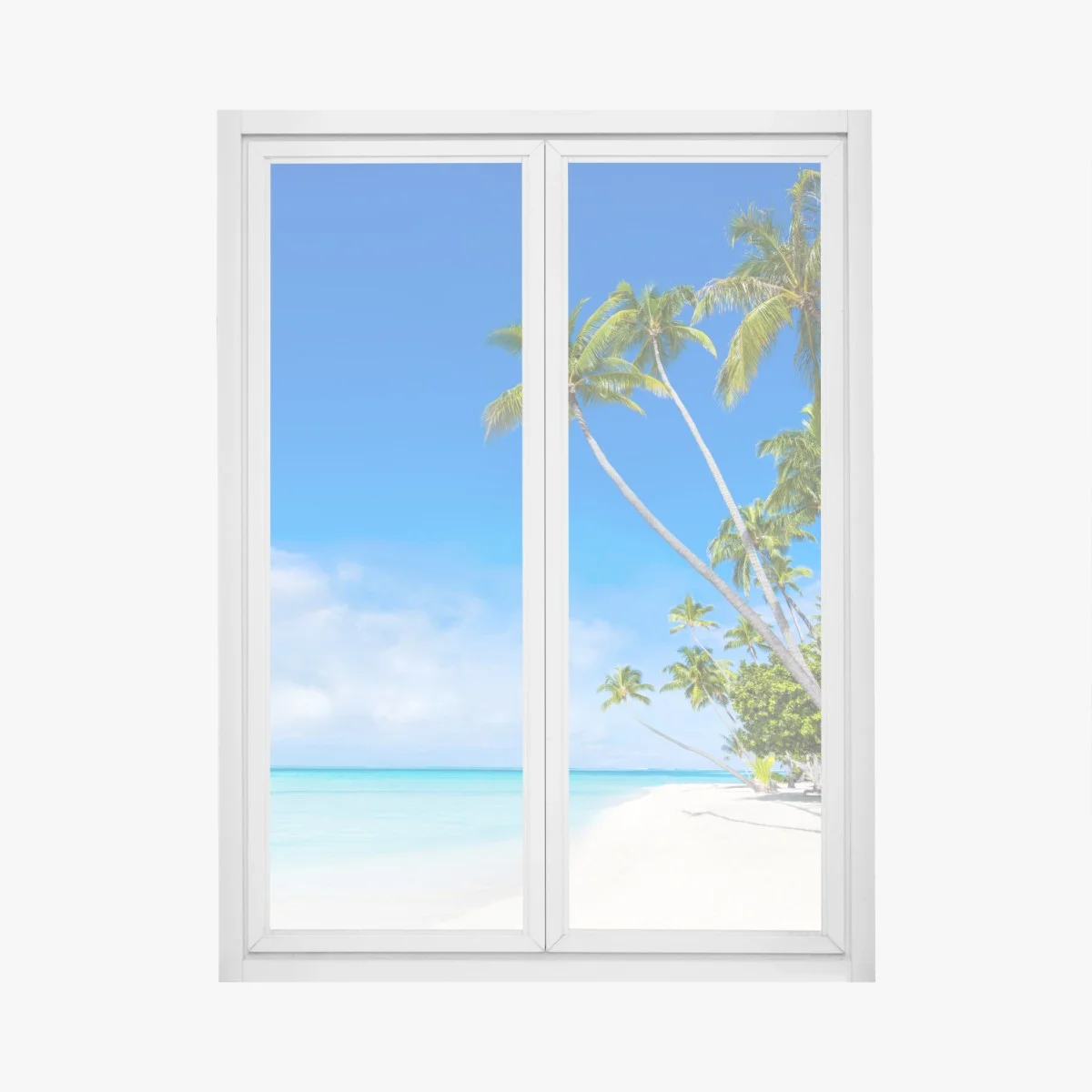 Window decal tropical palm beach paradise • Wallissimo® Window decal tropical palm beach paradise • Wallissimo®