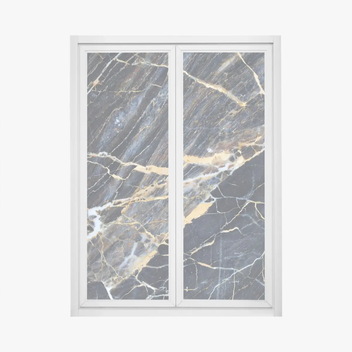 Window decal dark marble with gold and cream veins • Wallissimo® Window decal dark marble with gold and cream veins • Wallissimo®