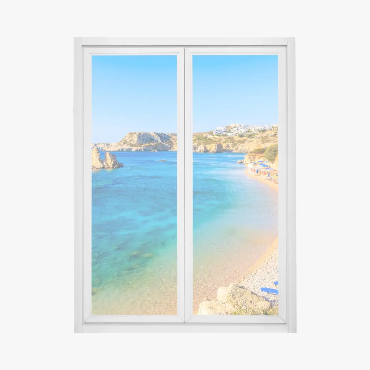Window decal Ammopi beach, Karpathos turquoise bay • Wallissimo® Window decal Ammopi beach, Karpathos turquoise bay • Wallissimo®