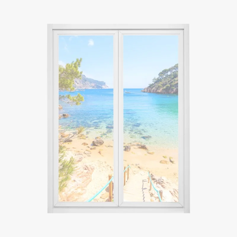Window decal steps to Aiguablava beach, Costa Brava ⁕ Wallissimo® Window decal steps to Aiguablava beach, Costa Brava ⁕ Wallissimo®