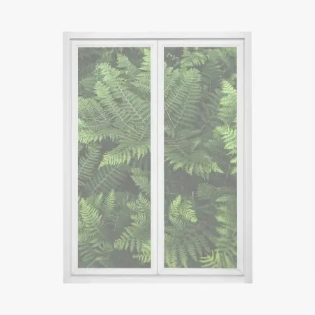 Window decal lush green fern foliage • Wallissimo®
