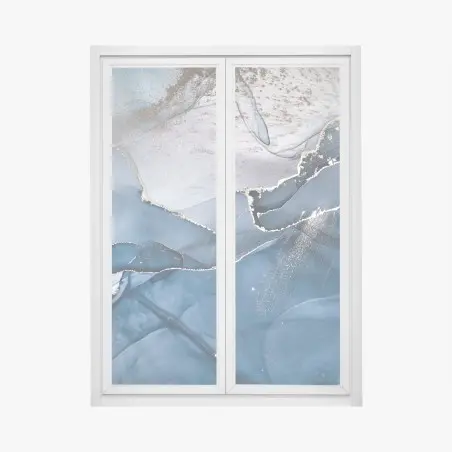 Window decal deep blue marble abstract • Wallissimo®