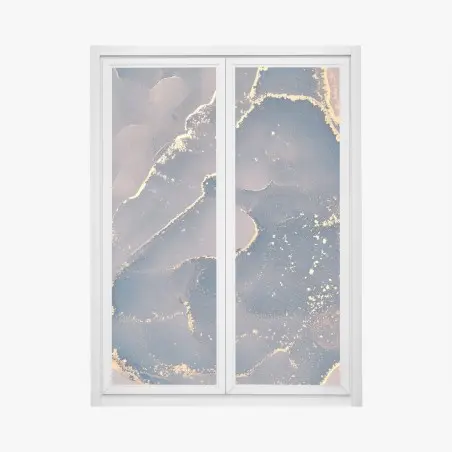 Window decal navy and gold marble abstract • Wallissimo®
