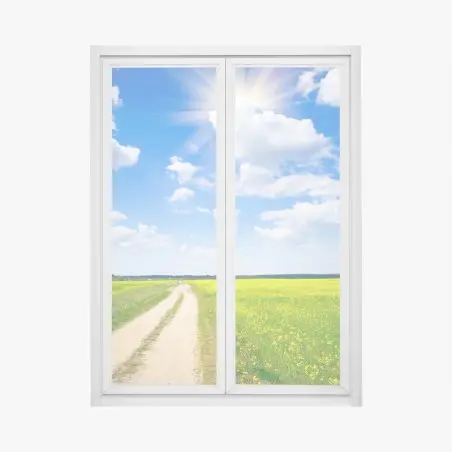 Window decal yellow rapeseed field under a blue sky • Wallissimo®