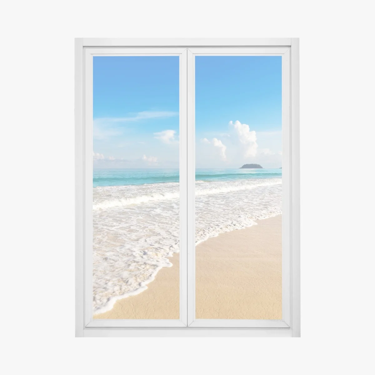 Window decal Karon beach, Phuket: tranquil sea vista • Wallissimo® Window decal Karon beach, Phuket: tranquil sea vista • Wallissimo®