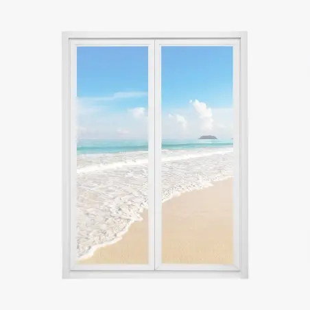Window decal Karon beach, Phuket: tranquil sea vista • Wallissimo®