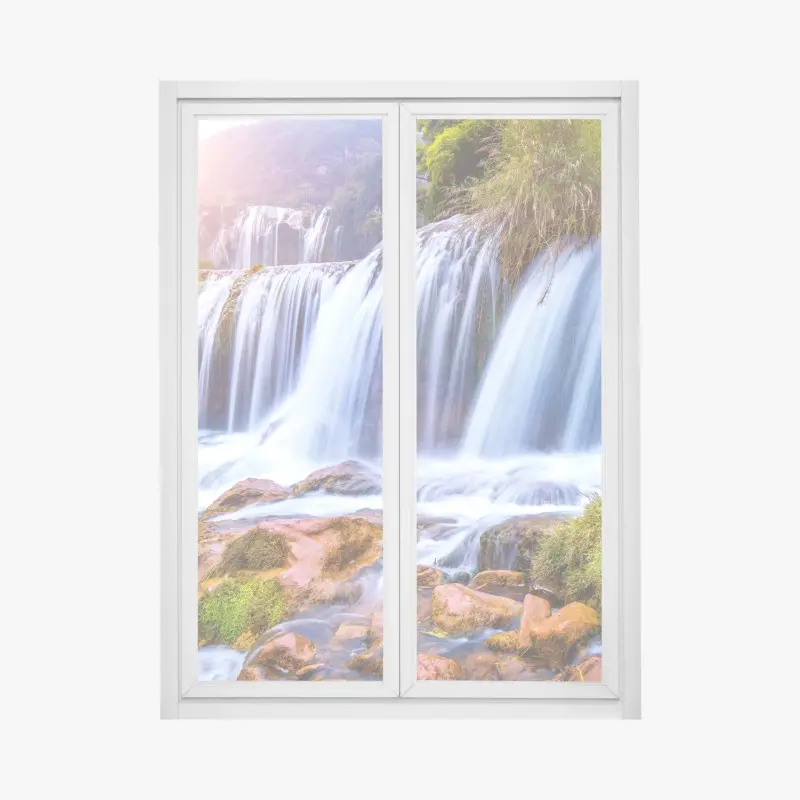 Window decal Jiulong waterfall in Luoping, China