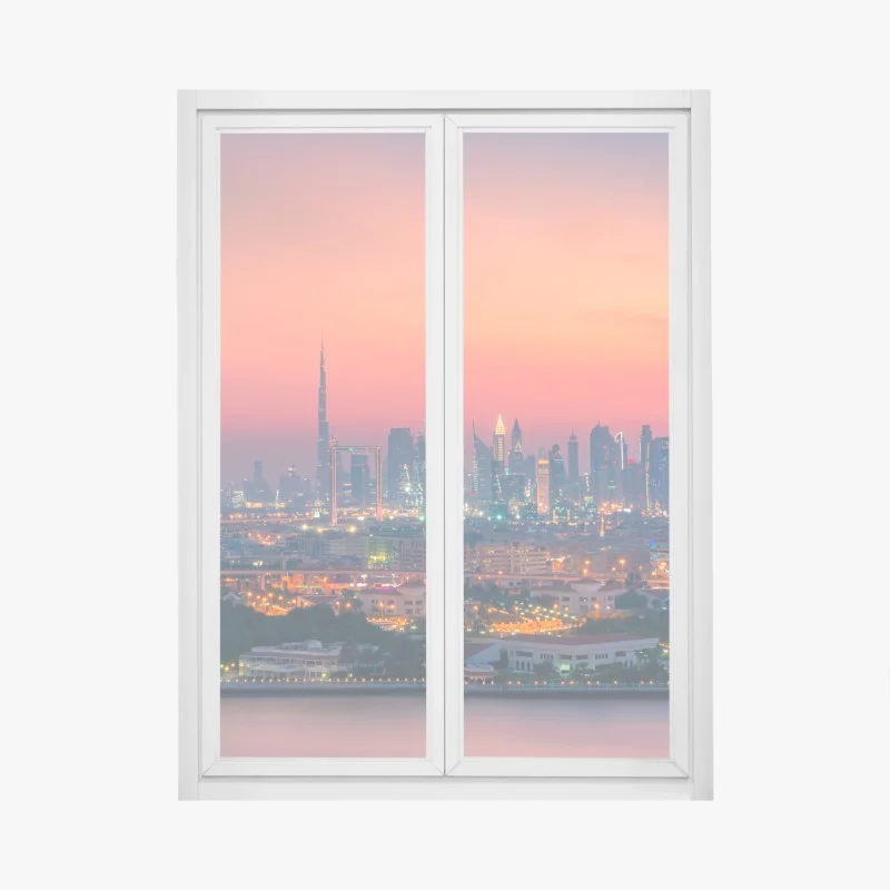Window decal Dubai skyline at sunset