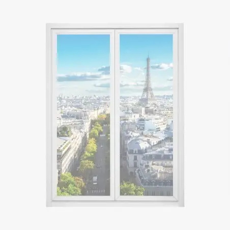 Window decal Paris skyline with the Eiffel Tower • Wallissimo®