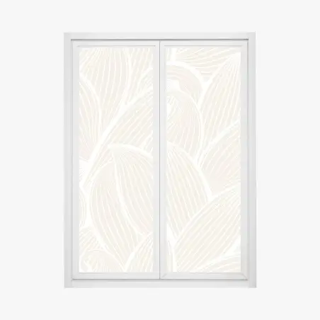 Window decal soft beige botanical pattern • Wallissimo®