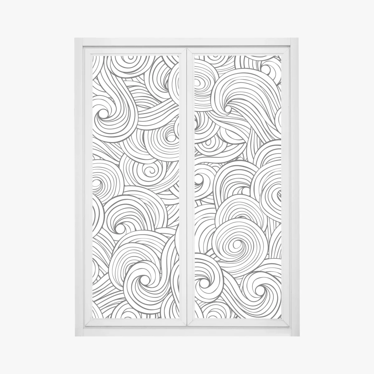 Window decal black and white swirl pattern ⁕ Wallissimo® Window decal black and white swirl pattern ⁕ Wallissimo®