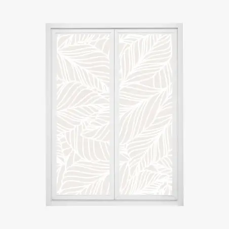 Window decal neutral botanical leaf pattern • Wallissimo®