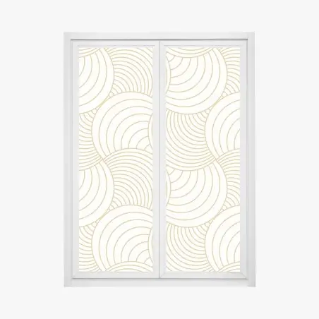Window decal gold art deco circle pattern • Wallissimo®