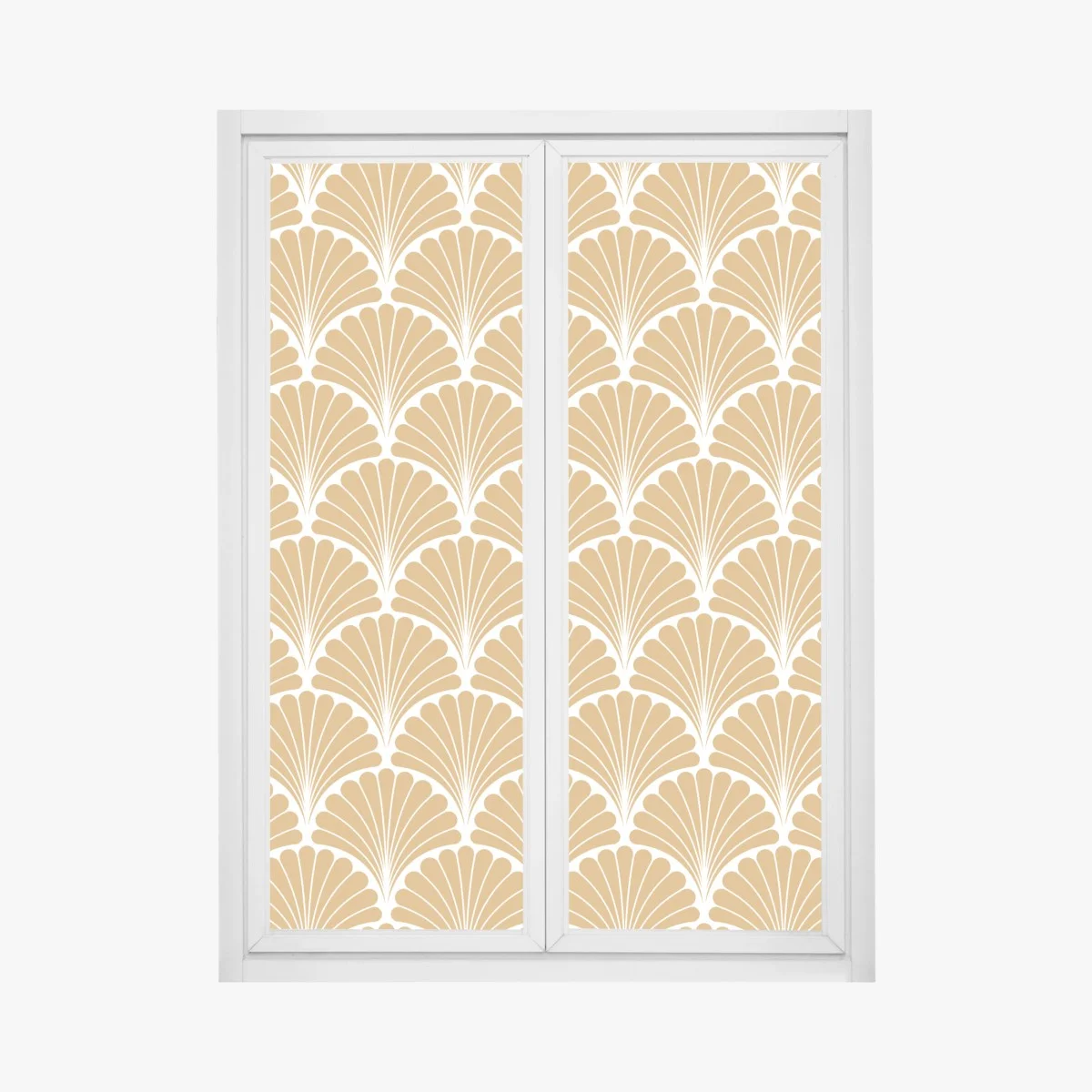 Window decal golden art deco fan pattern ⁕ Wallissimo® Window decal golden art deco fan pattern ⁕ Wallissimo®